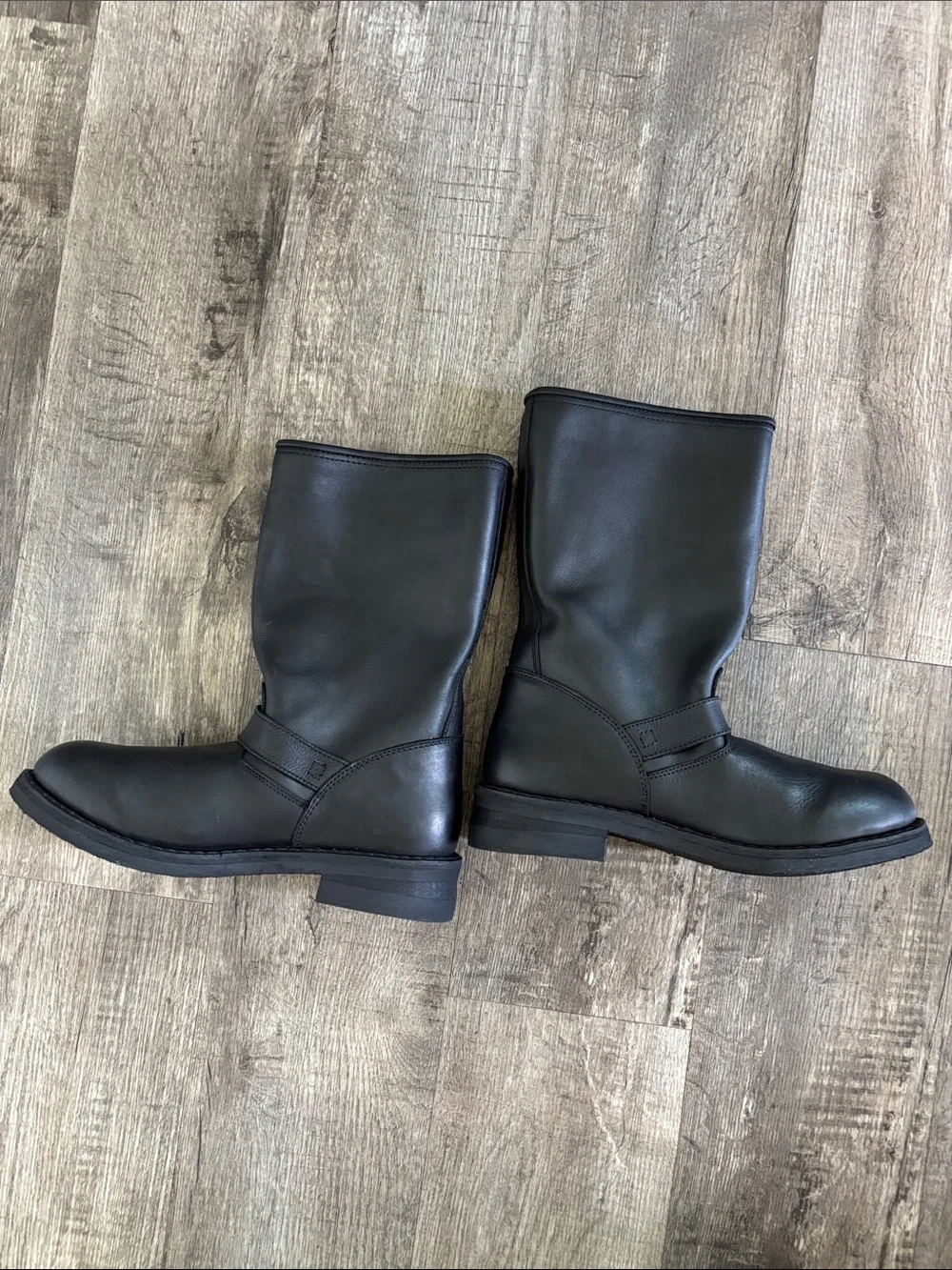 Xelement “The Classic” Black Engineer Motorcycle Premium Leather Boots